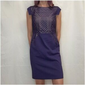 Antonio Melani Dana Dress Womens 8 Purple Panel ASO GMA